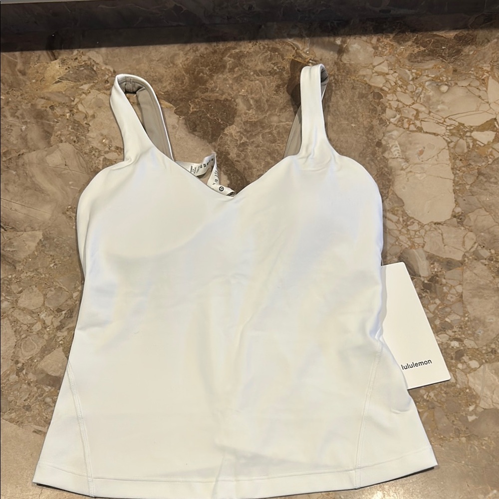 Lululemon White Align waist Length tank top